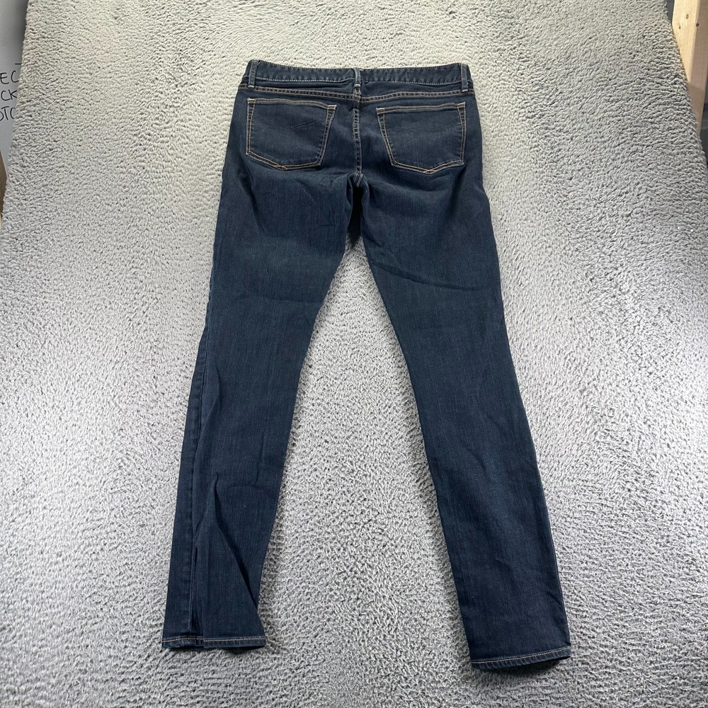 Gap Jeans Womens 10 Blue Cotton Denim Skinny Workwear Faded Dark Wash Stretch - Picture 3 of 10